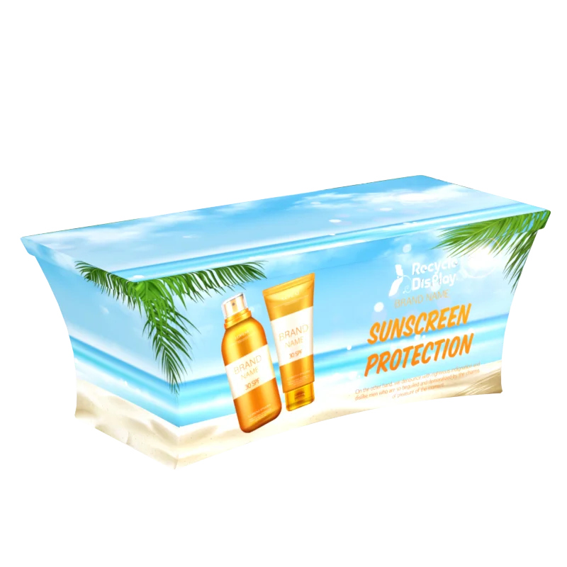 Custom Design Trade Show Table Cover Advertising Fitted Table Cloth With Your QR Code Printed