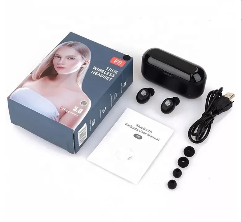 F9 5 5C 6 10 F9-5-5C-5U-6-8-10-11 tws bt 5.0 8D True Wireless Blue tooth Earbuds Earphone Headset headphones