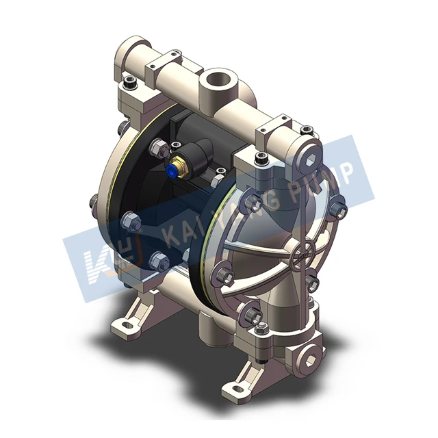 High Temperature Diaphragm KY-15SF  Different Size Pneumatic Double Nitric Acid Alkali Transfer Pumps For