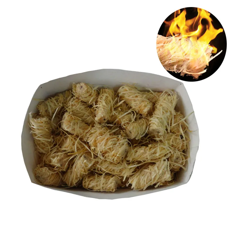 Wood Wool Fire Starters 100%All Natural Firestarters Charcoal Wood Shavings Bundle Fire Starter for BBQ& Fireplace