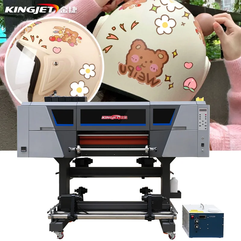 A3 Manufacturer UV dtf printer Phone Case Glass Cylinder Bottle UV Printer Foil Film Laminating 2 in 1 Gold Sticker Printer