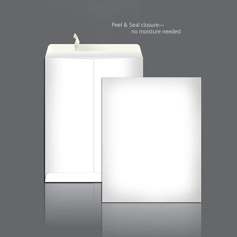 
Catalog Mailing Envelopes With Peel & Seal 10x13 Inch Large Size White Envelopes 100 Pack/Box 