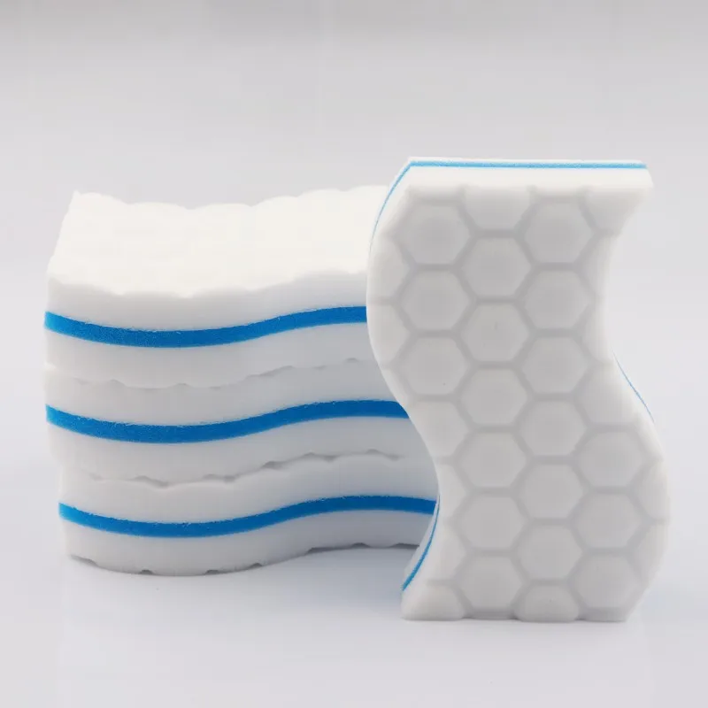 cleaning and household product composite hot pressed melamine sponge with pu sponge melamine sponge portable