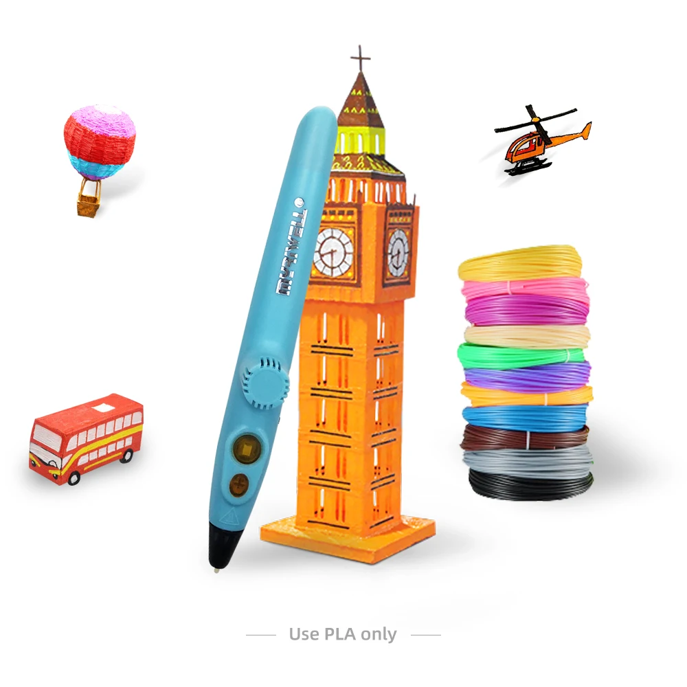 Myriwell 3d drawing pen RP-200A 1.75mm filament DIY craft kids printer toys gift USB wire birthday gift