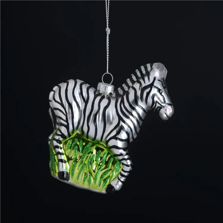 
Wholesale horse hand painted glass hanging home decoration Christmas tree decoration 