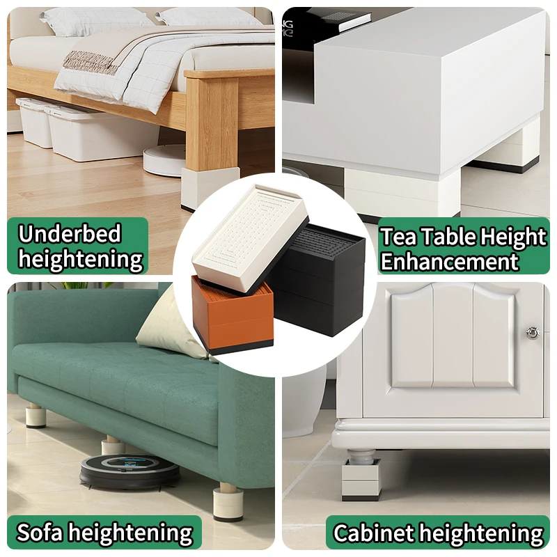 029-A001 Adjustable Plastic Sofa Bed Columns Hot Selling Silent Furniture Pads Accessory Self-Adhesive Rubber Felt EVA Materials