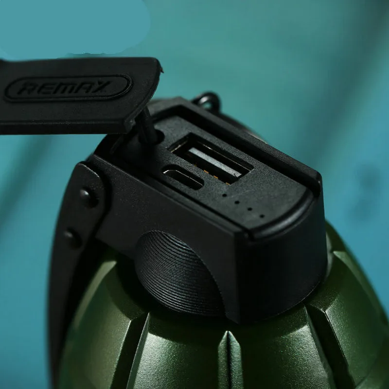 
Whosale portable 5000mah grenade mobile phone power banks usb battery charger 