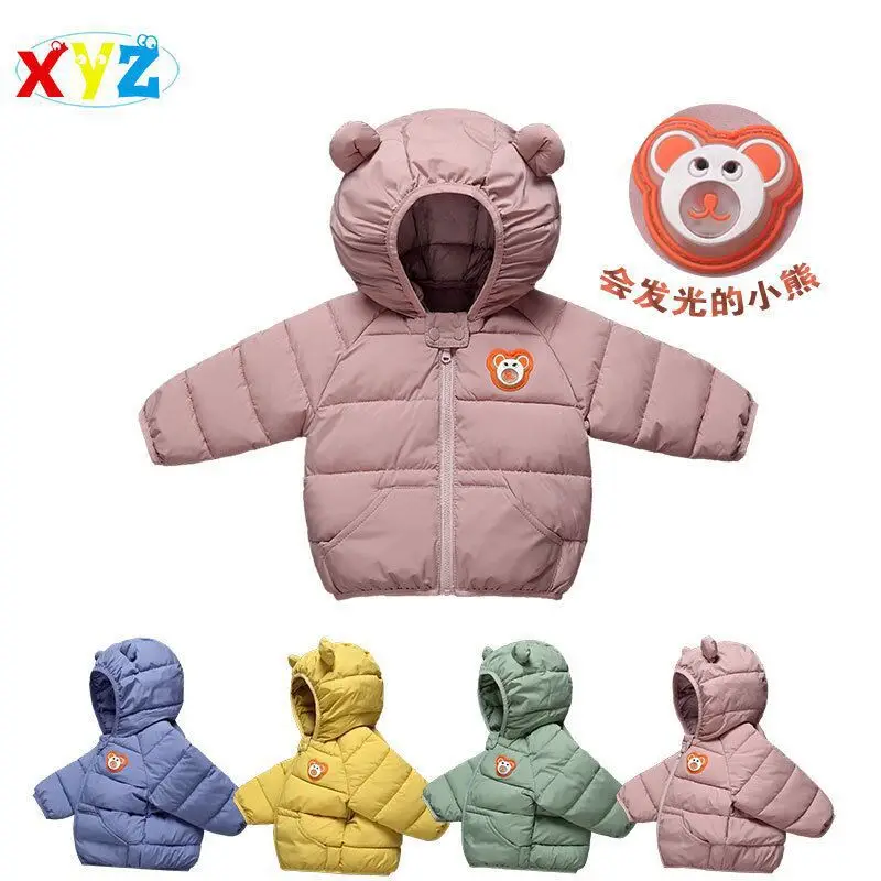 JX1007 Low Price 100% Poly Fiber Baby Coat Lightweight Waterproof Baby Clothes Girl Zipper Animal Pattern Baby Jacket
