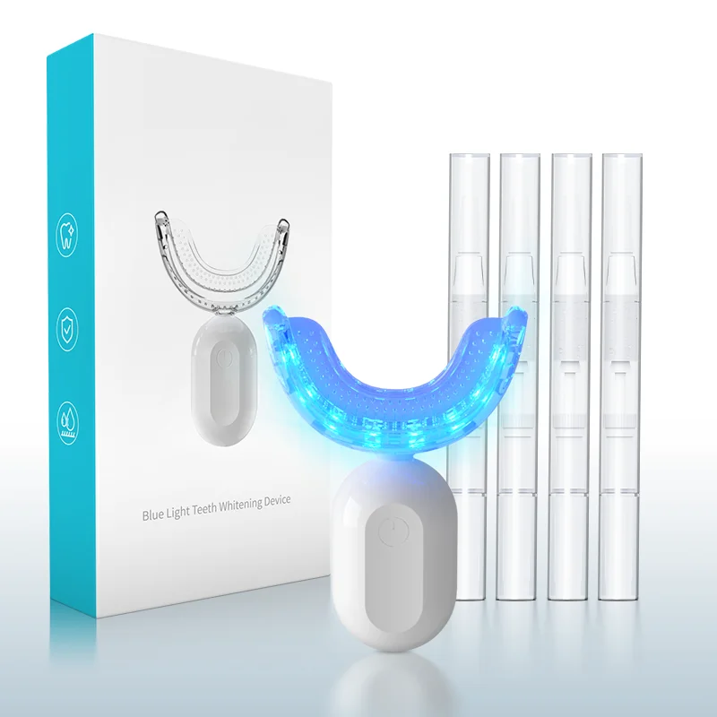 China Non Peroxide Custom Logo Private Label Wireless Dropshipping Home Use Snow Smile 2022 LED light Teeth Whitening Kit