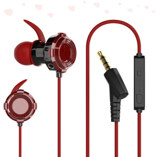 Wholesale Earphones E-sports Game Special In-ear Headset Double Microphones Subwoofer Computer Wired Headset