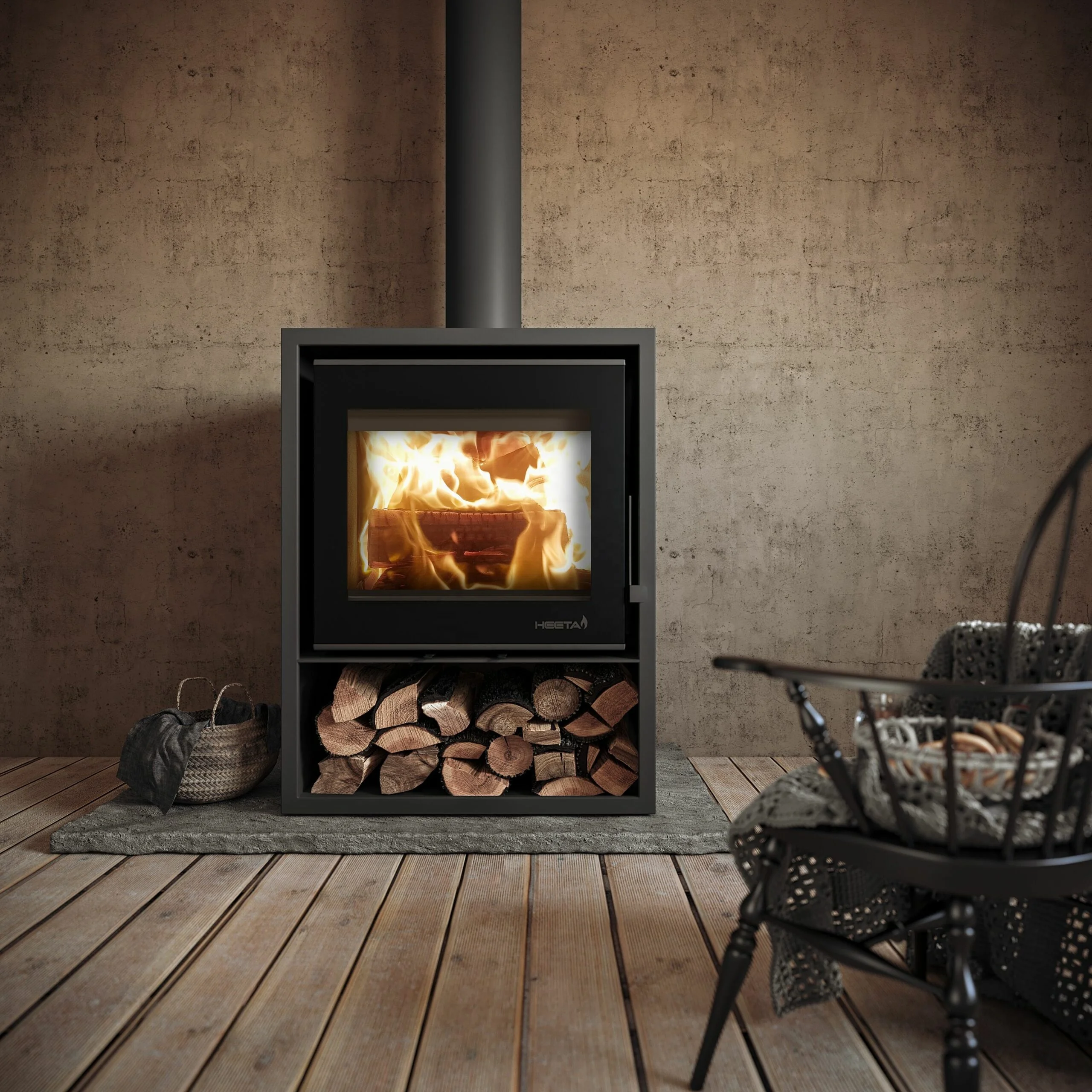 Внутренняя дровяная печь 605LB