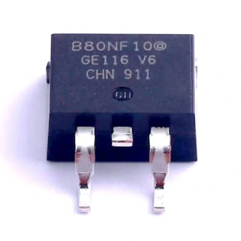 In Stock 100V 80A 300W D2pak-3 Stb80nf10t4 N-Channel Mosfet B80nf10t4