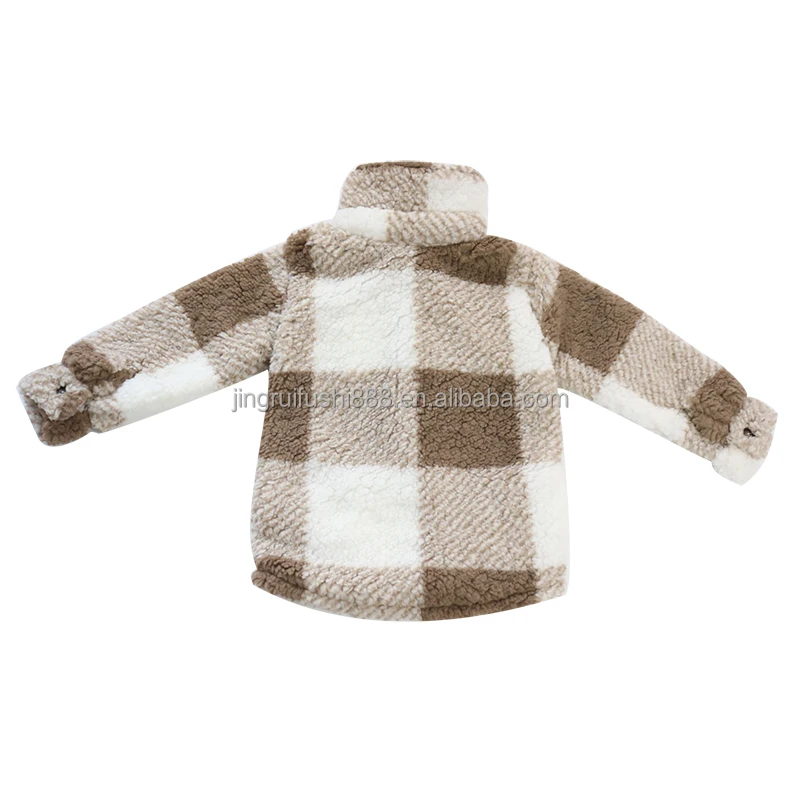 Full Children Toddlers Jackets Flannel Checkered Boy and Girls Autumn Winter Warm Coats Outerwear