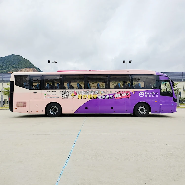 12m 65 seats new condition diesel Coach Bus 70 seater Automatic Guangtong Optional diesel bus for Sale