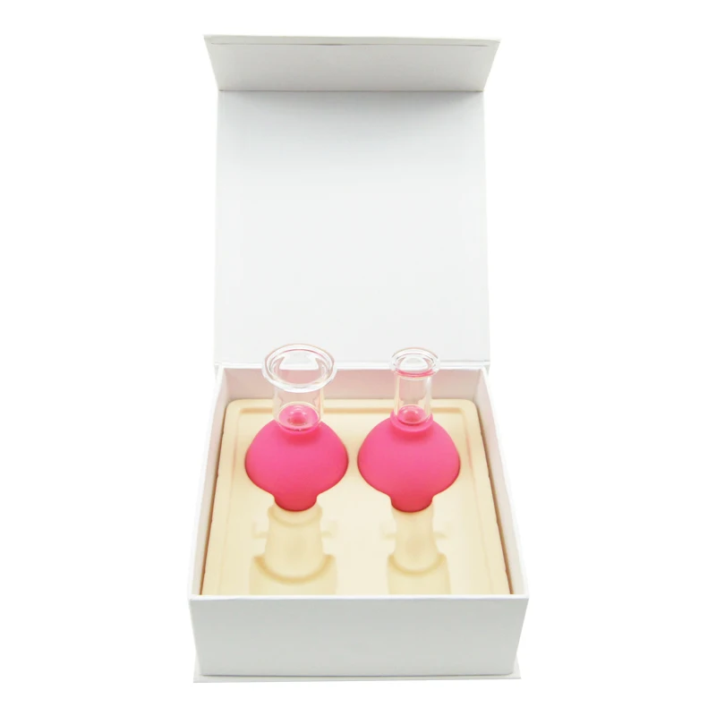 Amazon Rubber Suction Bulb Glass Cupping Set 2pcs Anti cellulite vacuum Massage body facial massage  rejuva cup