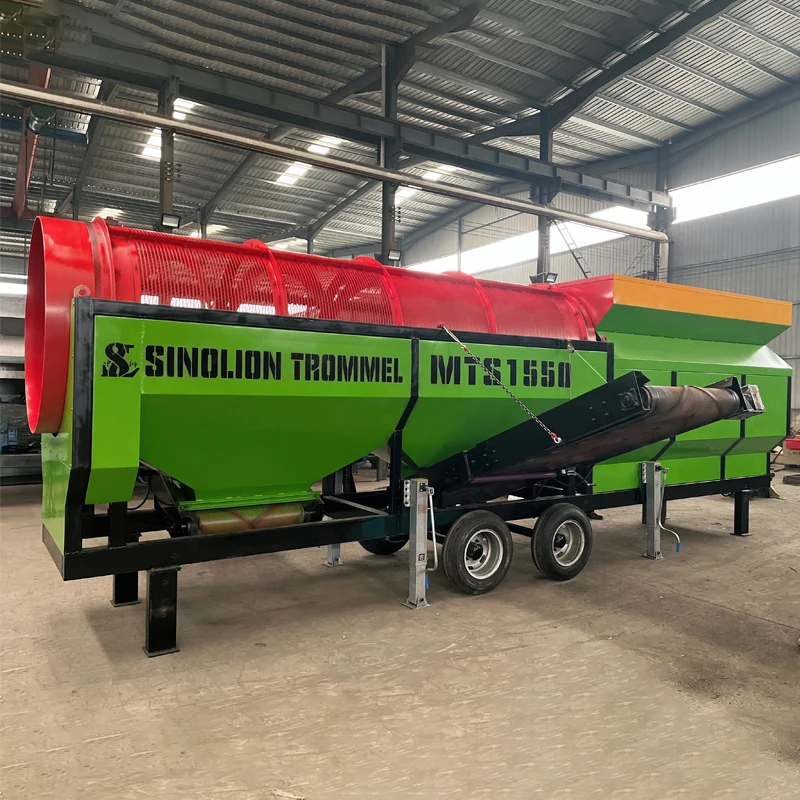 Factory Direct Heavy Duty Customization Trommel Screen With Conveyor For Sort Out
