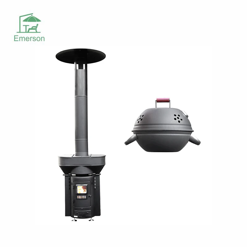 New Design Outdoor Patio Heater Wood Pellet Patio Heater With Barbecue Grill