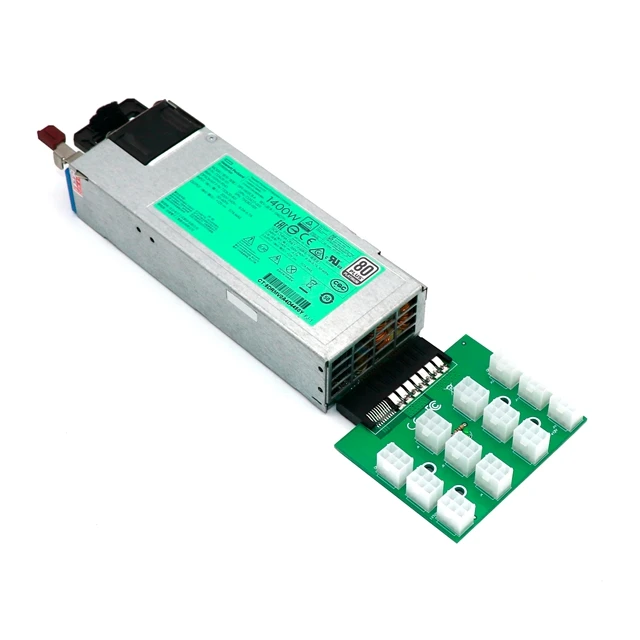 12 портов PCI-E 6Pin 800W/1400W/1600W блок питания коммутационная плата для струйного принтера HP HSTNS-PL62 HSTNS-PL41 DPS-1400CB