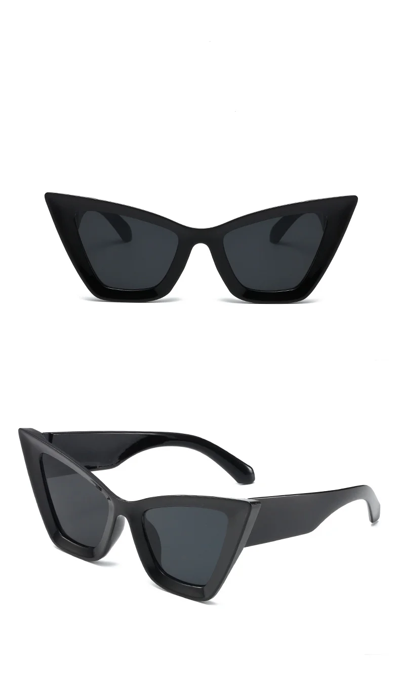 Custom Logo PC Eyewear Oversized Steampunk Cool Big Cat Eye Women Sun glasses Shades 2024 Trendy Cat eye Sunglasses Gafas De Sol