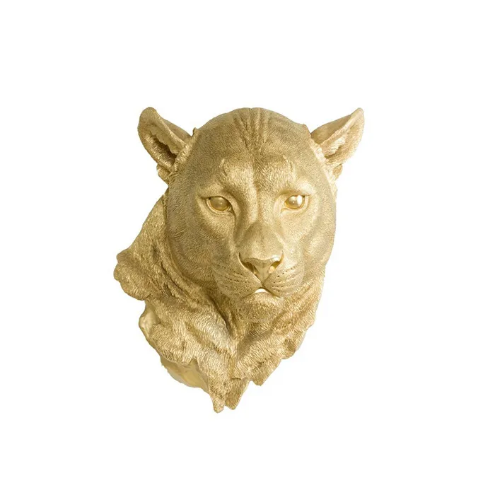 Faux Mountain Lion Head Custom Color Fake Animal Wall Decorative Resin Mounted Replica Taxidermy Art Mount