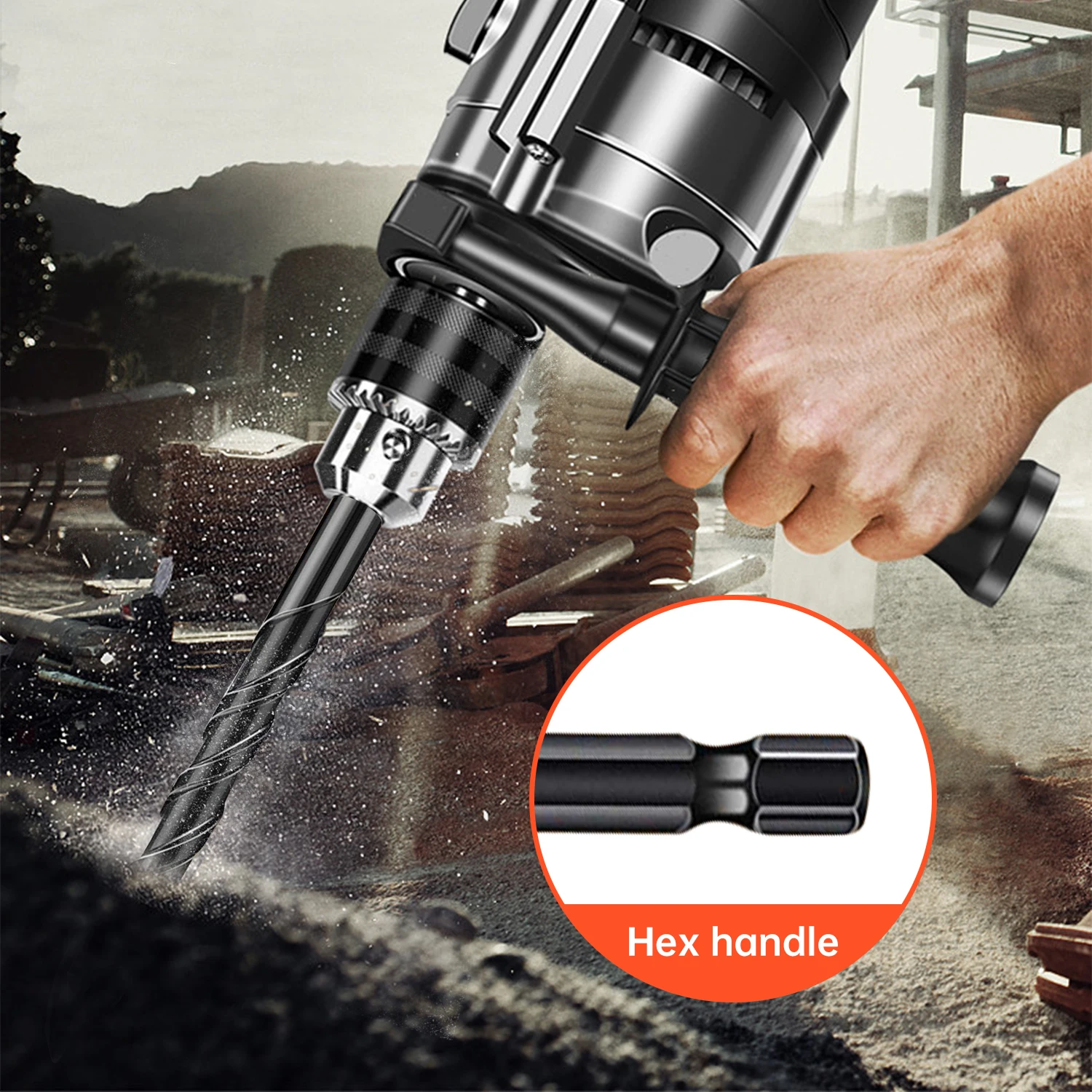 Hex shank Triangular handle multifunction drill bits for ceramic tile, glass, brick wall, wood diamond hole saw