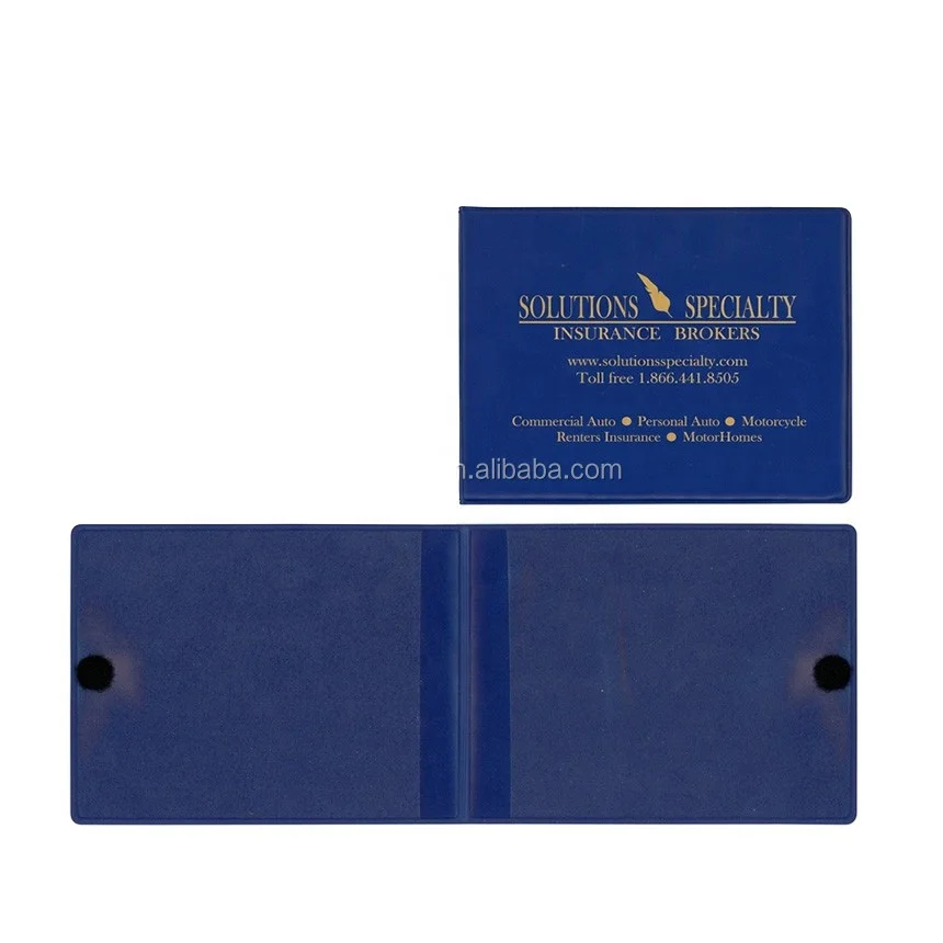 Custom Vinyl Car Incurance Holder Vehicle Glove Box Organizer Automobile Documents Wallet Case Permit License Cardholder
