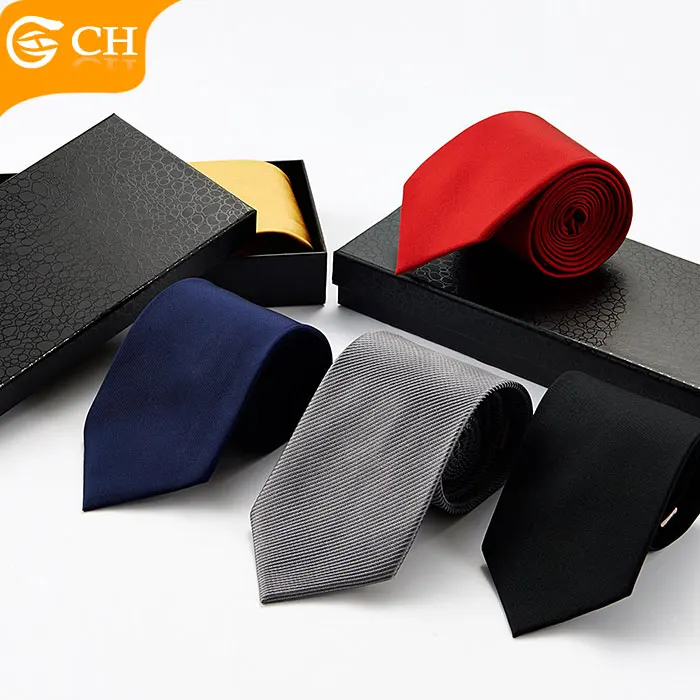 Шэнчжоу итальянский шелковый галстук оптовая продажа однотонный красный желтый из чистого шелка черный на заказ простой 100% Шелковый мужской
