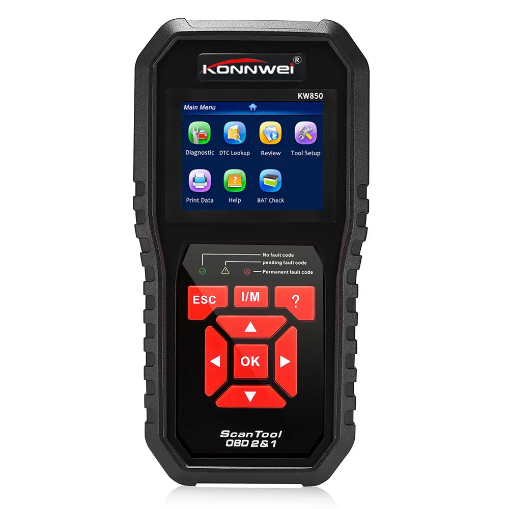 Автомобильный диагностический сканер KONNWEI KW850 OBD2 считыватель кодов двигателя автомобиля Бесплатный срок службы