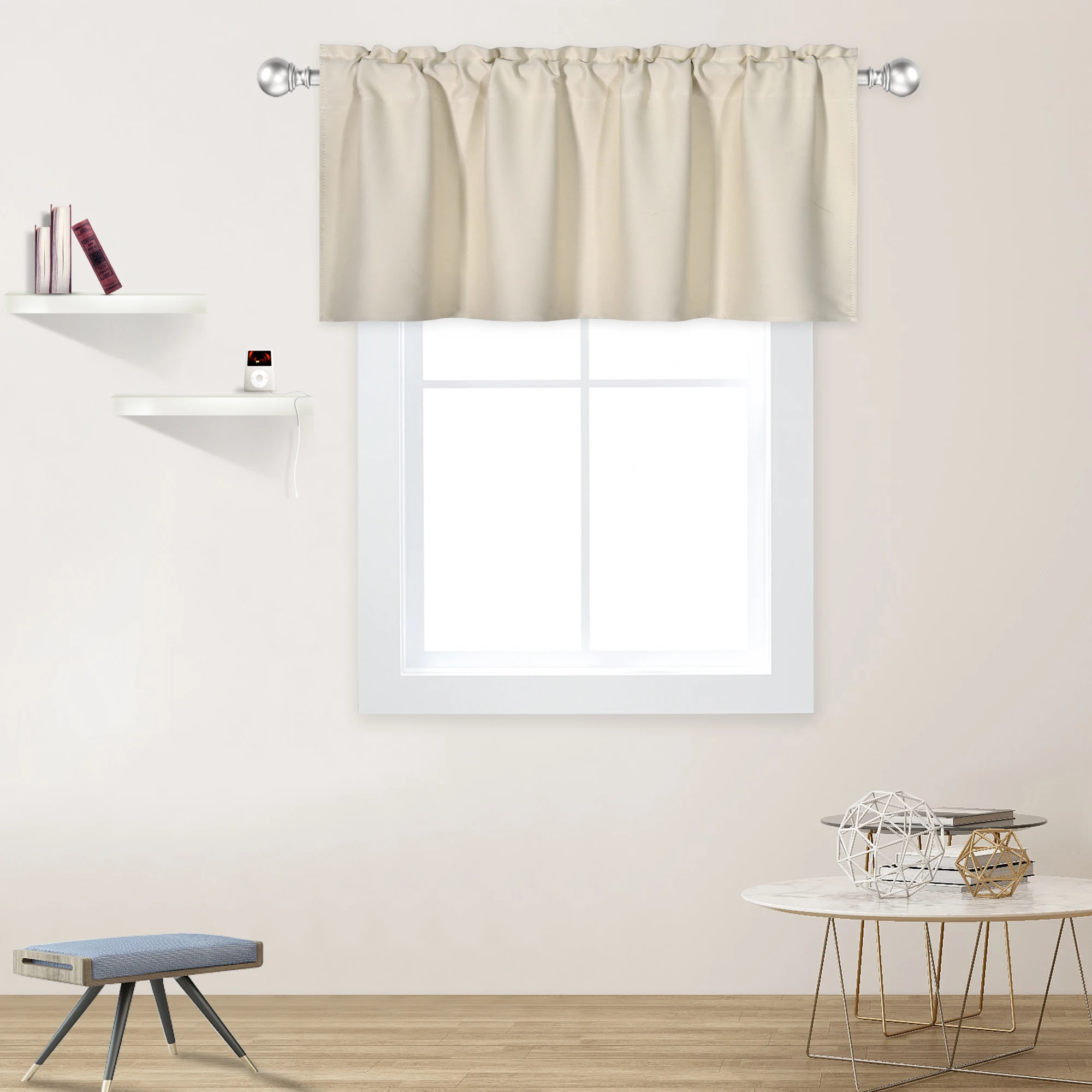 42x18 дюймов бежевый плотные подзор полиэстер стержень карман стиль 1 шт./упак.