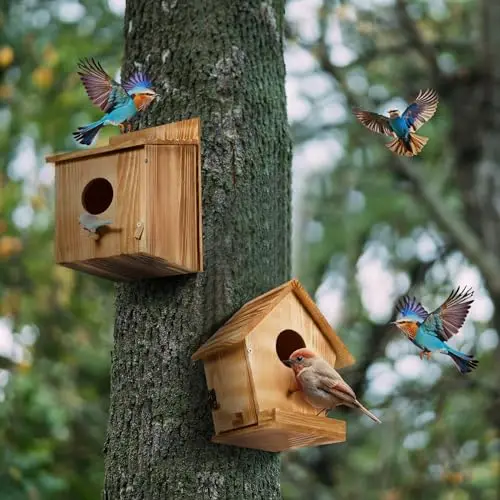 pine carbonization solid wood feeding terrace outdoor sanctuary garden cage bird houses bird aviary outdoor bird aviary