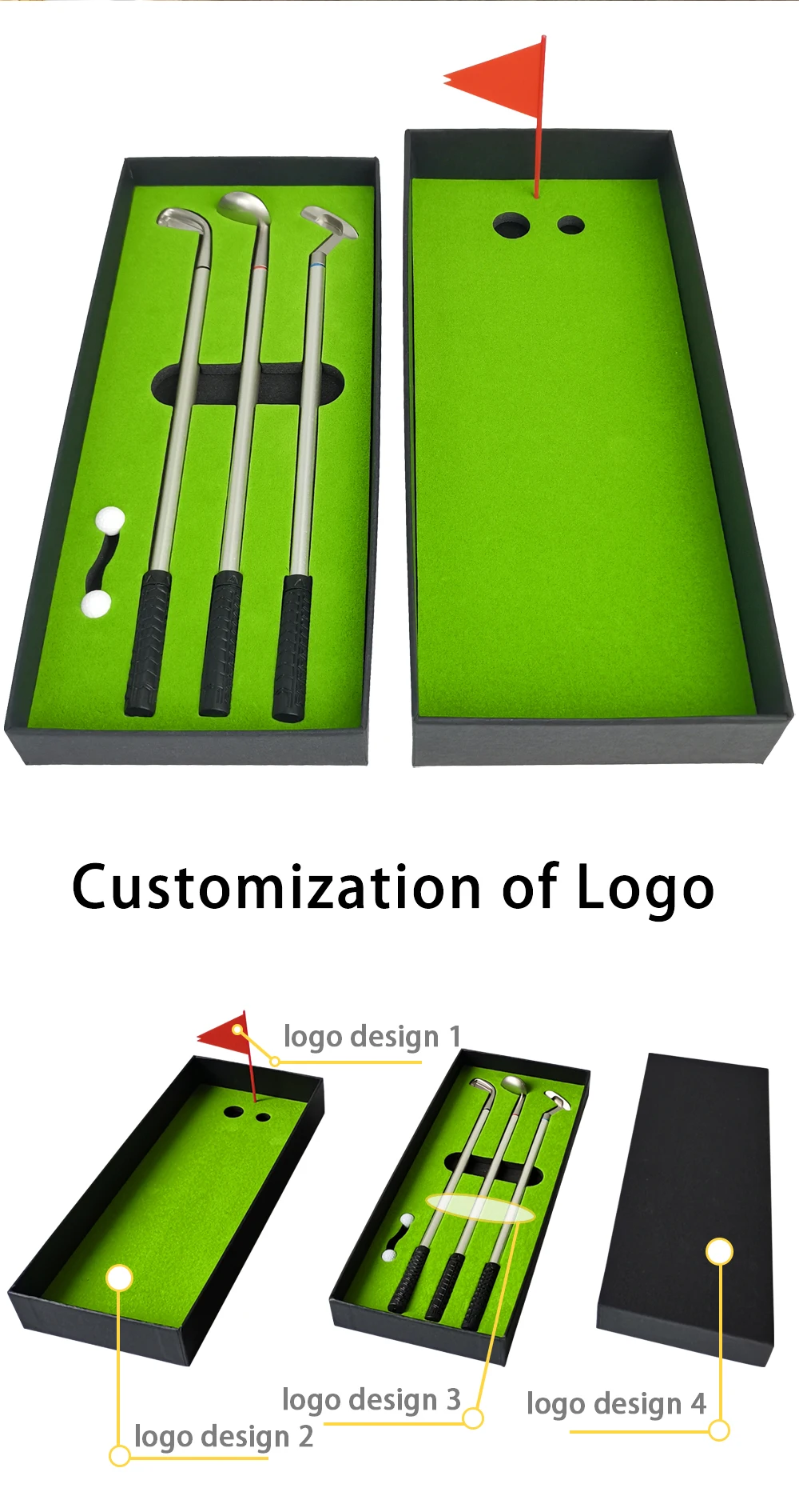 Mini Desktop Golf Gift Golf Ball Club Pen Box Set Game For Men Dad Boss Coworker Teen Boys