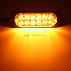 Hazard Warning Car Trailer Truck Motorcycle side marker light amber 12V 12Led Emergency Strobe Turn Light Bar