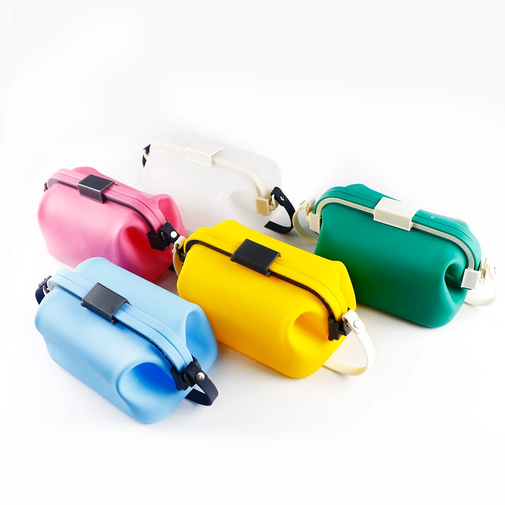 Bpa Free Eco-friendly Kids Lunch Boxes Silicone Food Storage Kitchen Lunch  Bento Foldable Collapsible Silicone lunch box