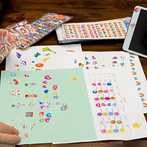 Cartoon Custom Decorative kids educational cartoon bubble cotton clothes princess dress 3D puffy stickers for kids/girls boys