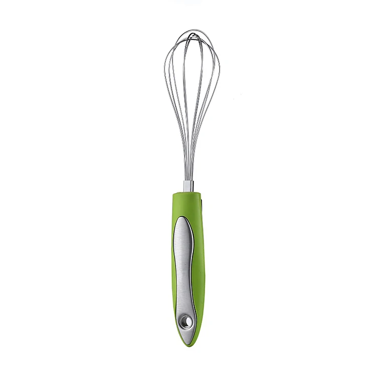 Wholesale Plastic Handle Kitchenware Stainless Steel Kitchen Tool Big Egg Whisk Manual