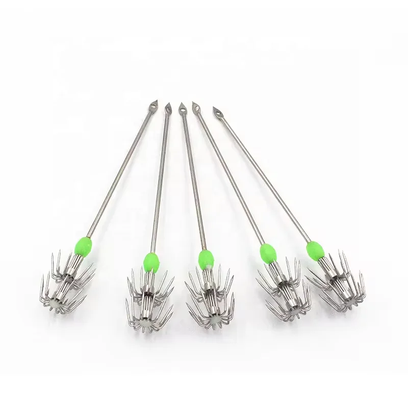 Wholesale Squid Jig Hooks Fishing Lure Luminous Squid Hook Jig Fishing False Jig Baits with Long Shaft