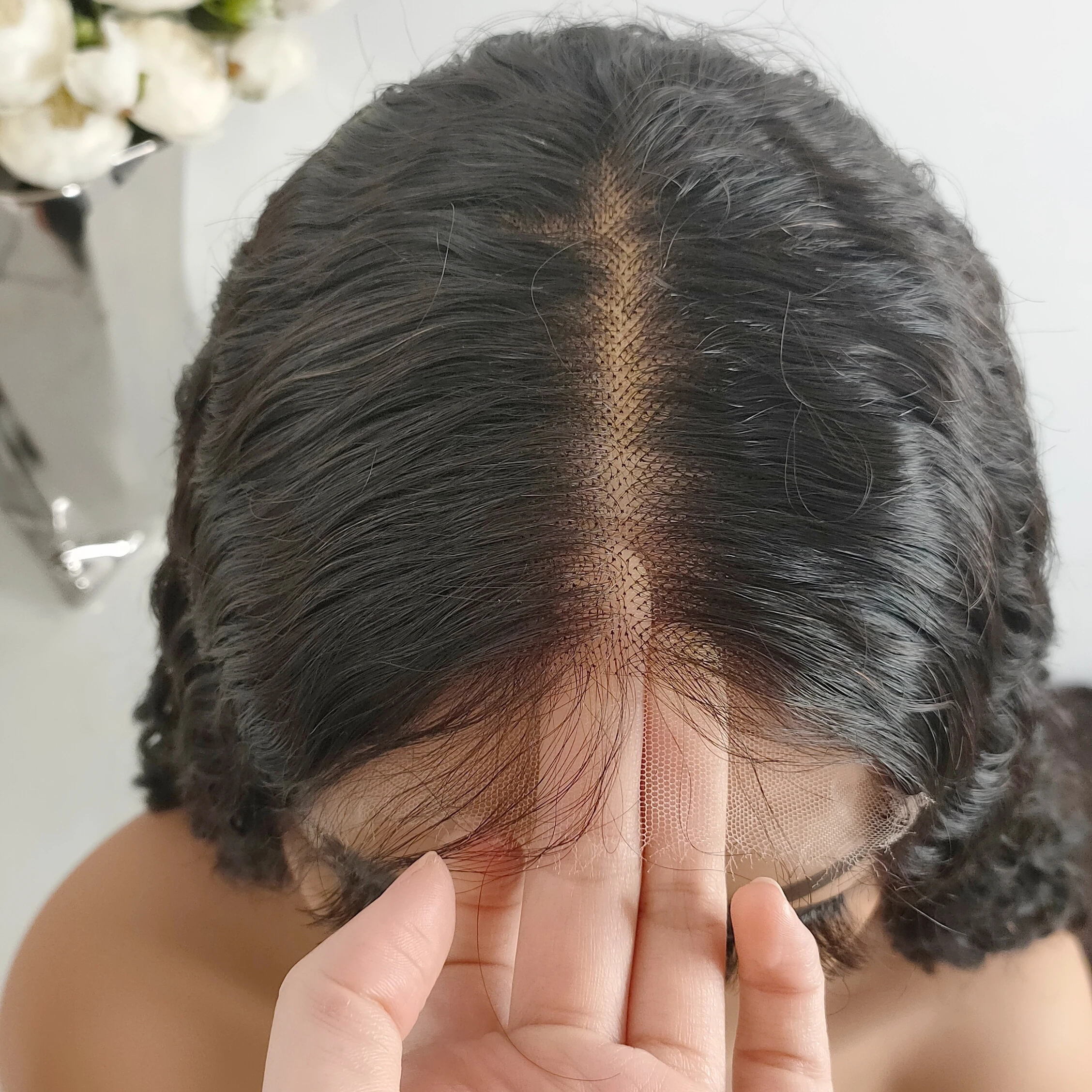 New Arrival Virgin Cambodian Human Hair Wigs For Black Women, Cambodian Loose Deep Wavy Curly Human Hair Lace Front Wigs 5*5 HD