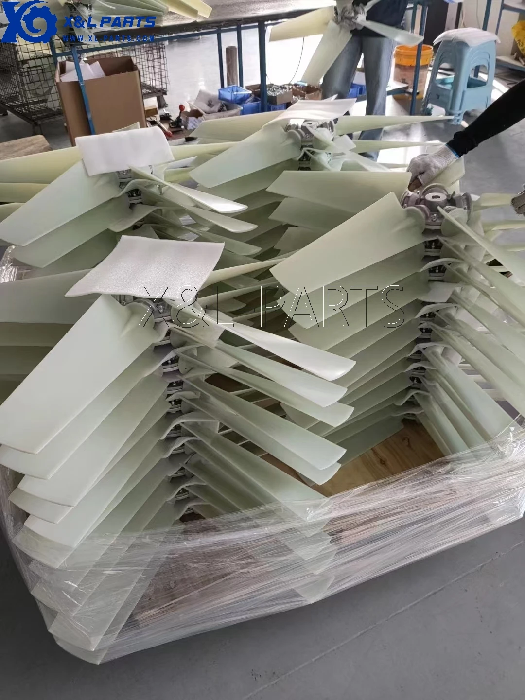 Factory advancedX&L customized construction machinery radiator fan blade for heavy construction machinery equipment, excavator,