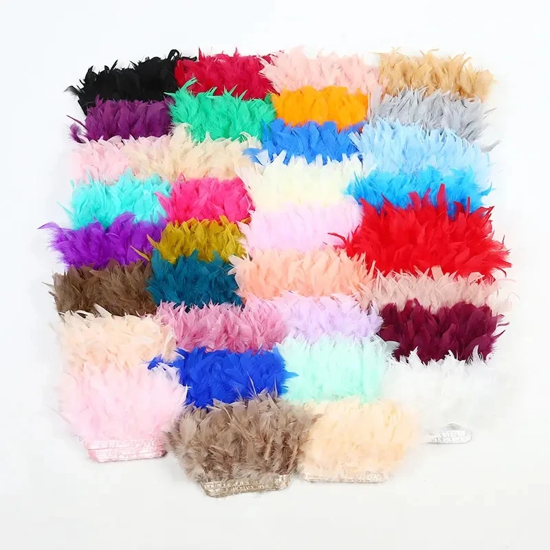 Factory Wholesale 10-15cm Turkey Trimmings Fabric Material Dyed Dream Catcher Jewelry Plumes Turkey Feathers Trim For Clothes