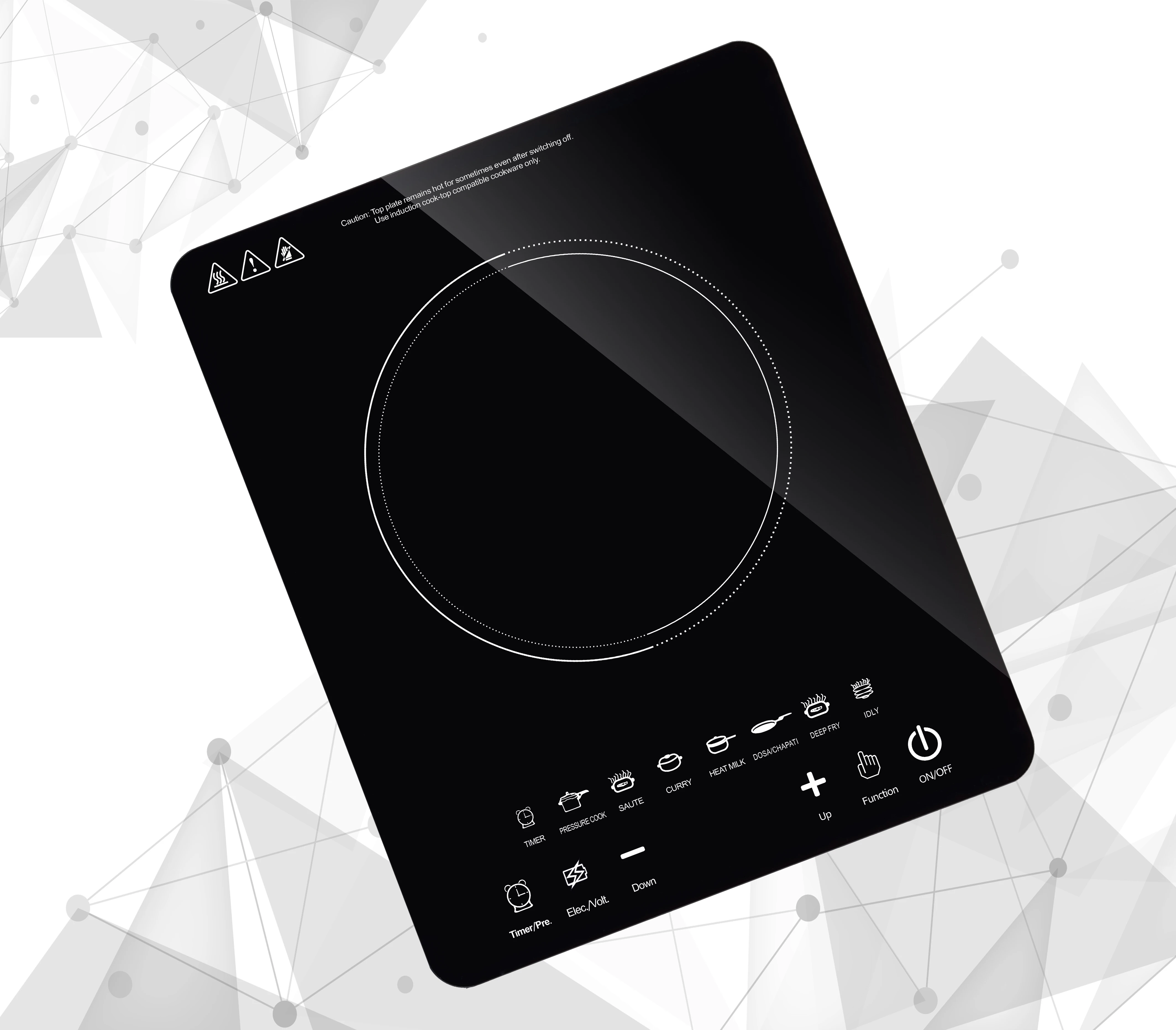 Wholesale Induction Cooker Panel Ceramic Glass 4mm Black crystal panel induction cooker spare parts