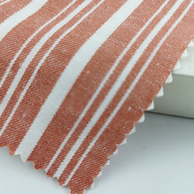 Yarn-dyed Linen Cotton Slub Linen Fabric, Double-sided Fine Stripe Linen, Sofa Sliver Home Textile Fabric