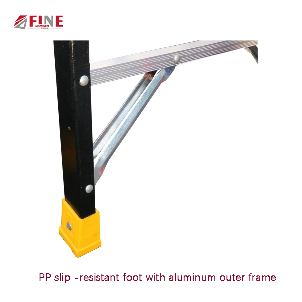 Fiberglass Platform Ladder Insulation Movable Aluminum Platform Step Ladder