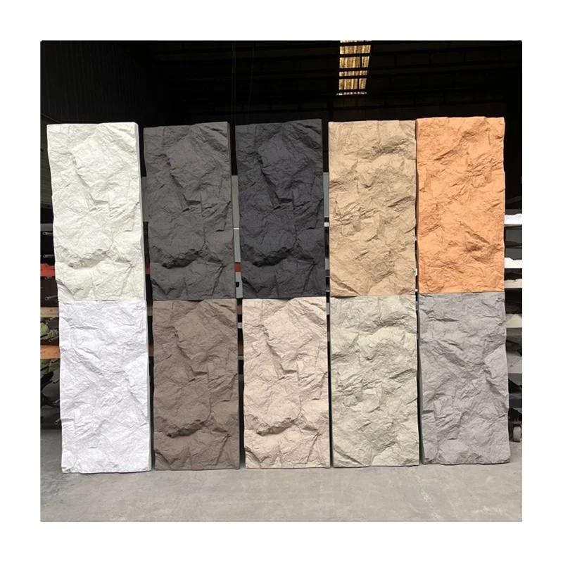 Factory hot sale outdoor indoor faux feather stone wall panels PU stone wall panel  Polyurethane faux stone panels