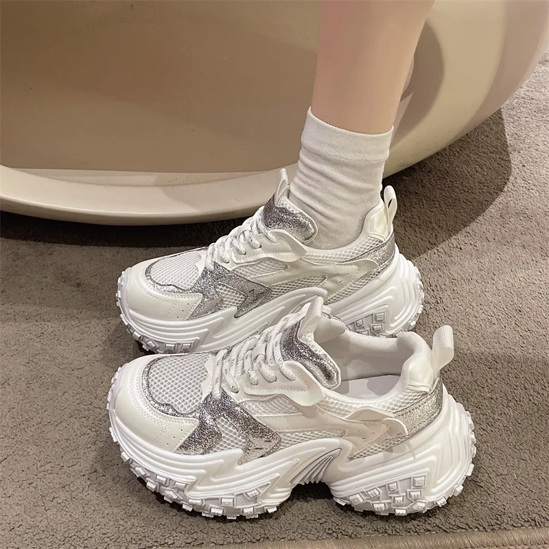 Dropshipping Wholesale Women Chunky Sneakers Walking Style New Casual Sneaker Fashion Designer Woman Shoes