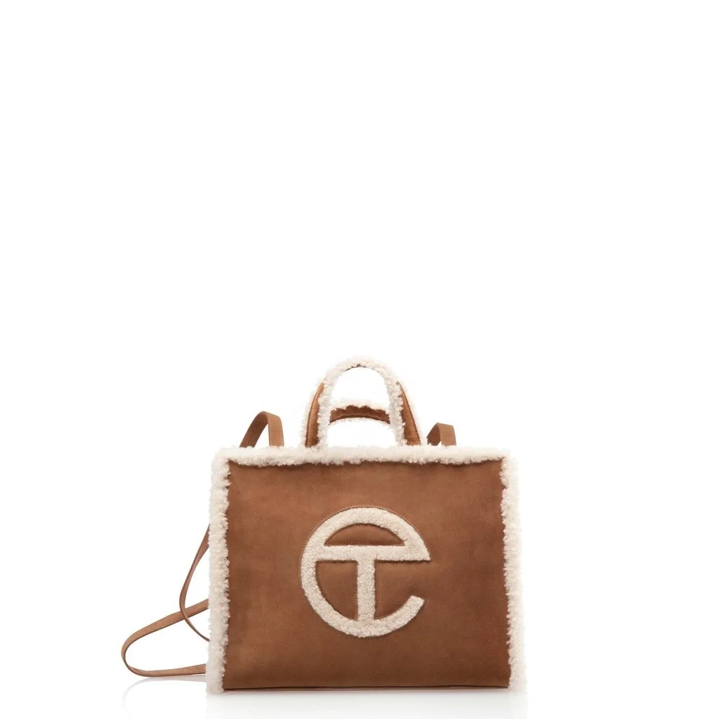 Fashion telfar retro designer handbags famous brand PU Leather women sac hats fur bag