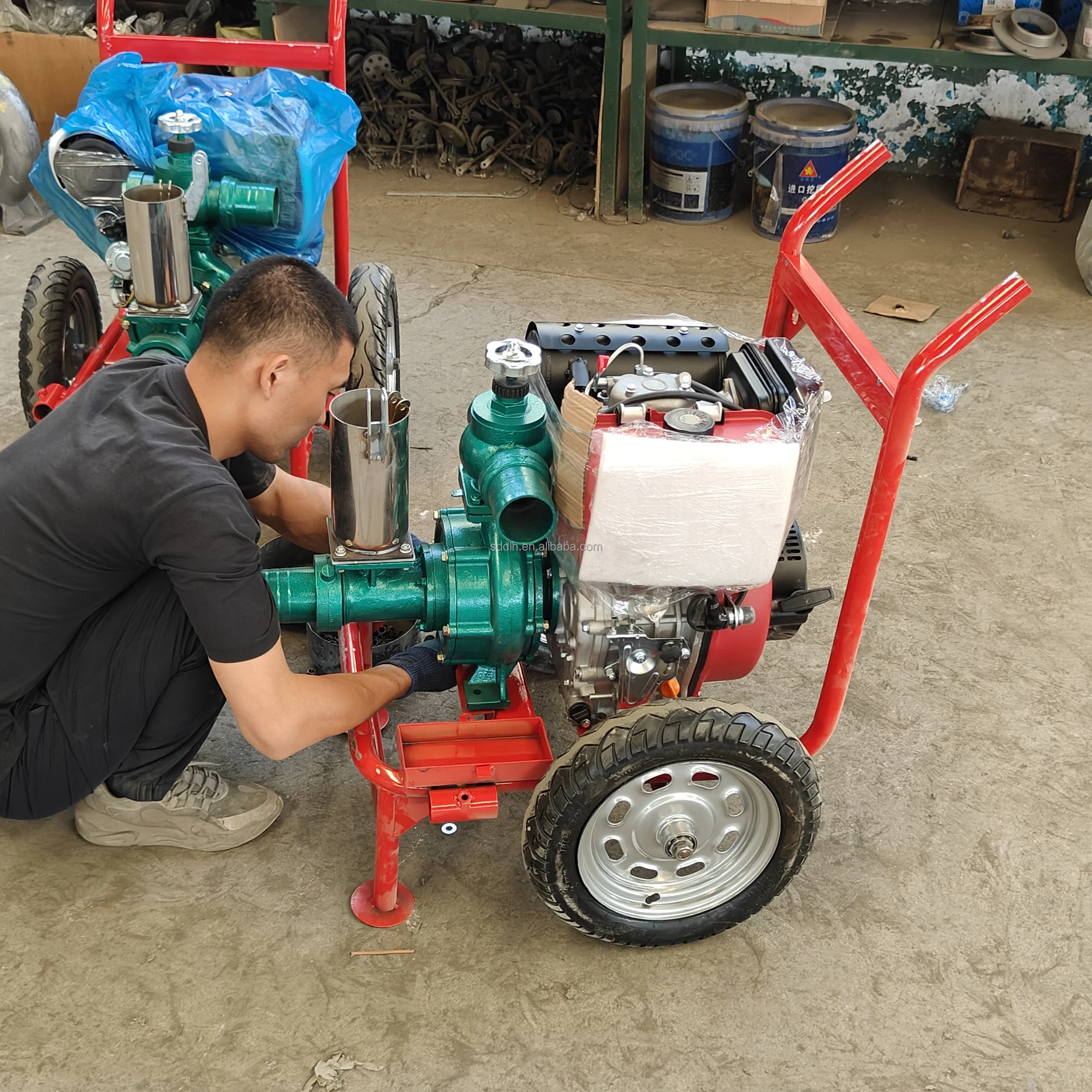 4.4KW дизельный двигатель водяной насос с PY40 дождевой пистолет Спринклер