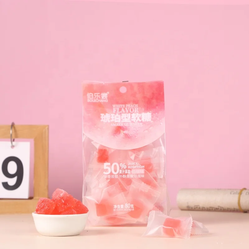 Оптовая продажа высококачественных жевательных конфет со вкусом кислых и сладких фруктов с содержанием 50% сока фруктовые конфеты