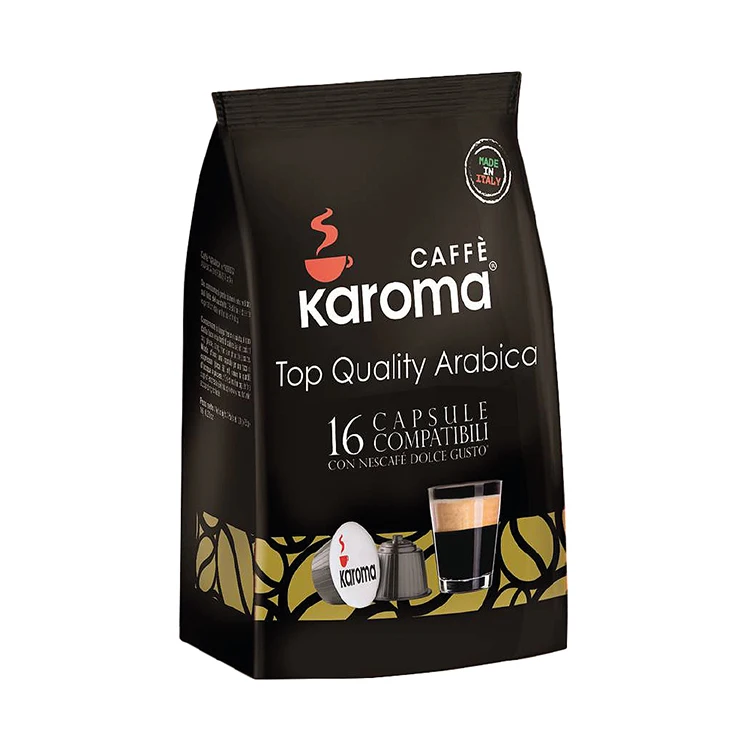 Итальянские капсулы KAROMA для кофе арабики высшего качества, пакет DOLCE GUSTO x 16 шт., Сделано в Италии, частная торговая марка (OEM)