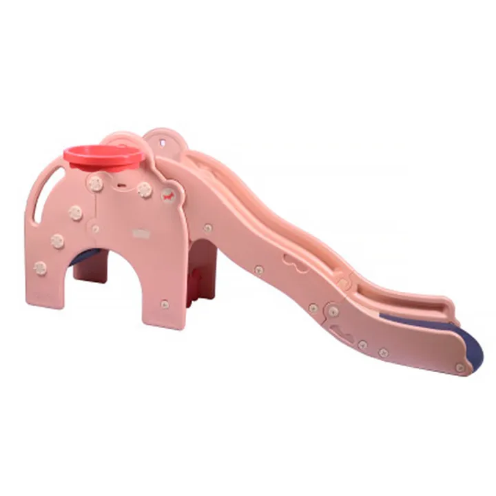 
2021 Great 2 in 1 HDPE Eco-friendly Elephant themed Baby Toy Plastic Playground Slide for Indoor Use Wholesale 