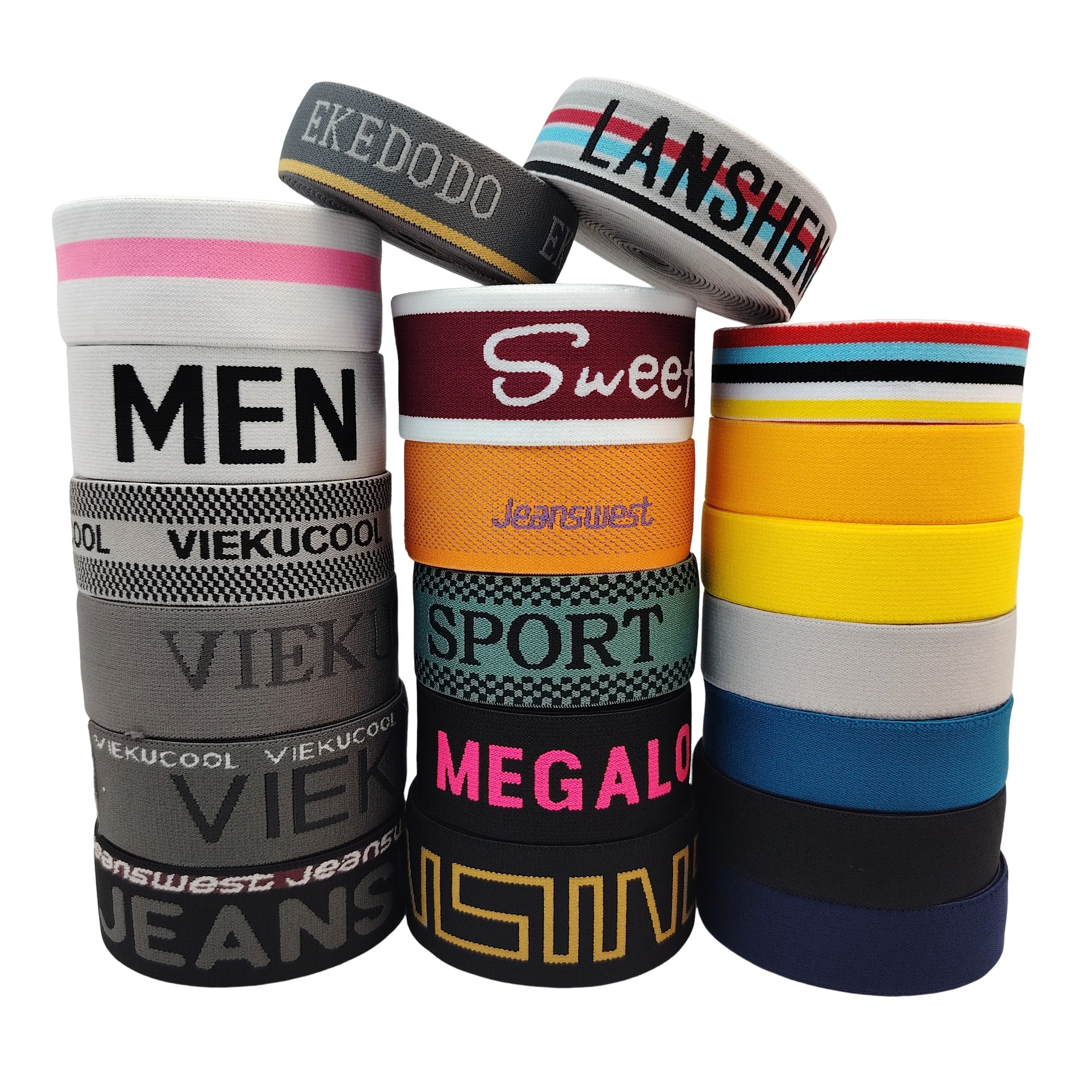 High Quality Customized Band Nylon Jacquard Elastic Waistband 5cm Wide Elastic Ribbon For Garment Knitted Woven Techniques
